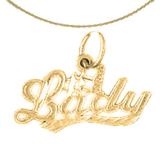 Anhänger mit Spruch aus Sterlingsilber (rhodiniert oder gelbvergoldet)