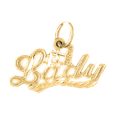 Yellow Gold-plated Silver Saying Pendant