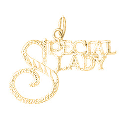 Yellow Gold-plated Silver Saying Pendant