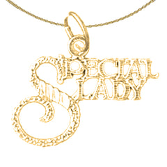 Sterling Silver Saying Pendant (Rhodium or Yellow Gold-plated)