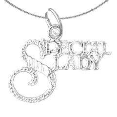 Sterling Silver Saying Pendant (Rhodium or Yellow Gold-plated)
