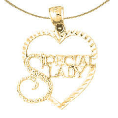 Sterling Silver Saying Pendant (Rhodium or Yellow Gold-plated)