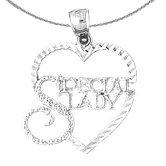 Sterling Silver Saying Pendant (Rhodium or Yellow Gold-plated)