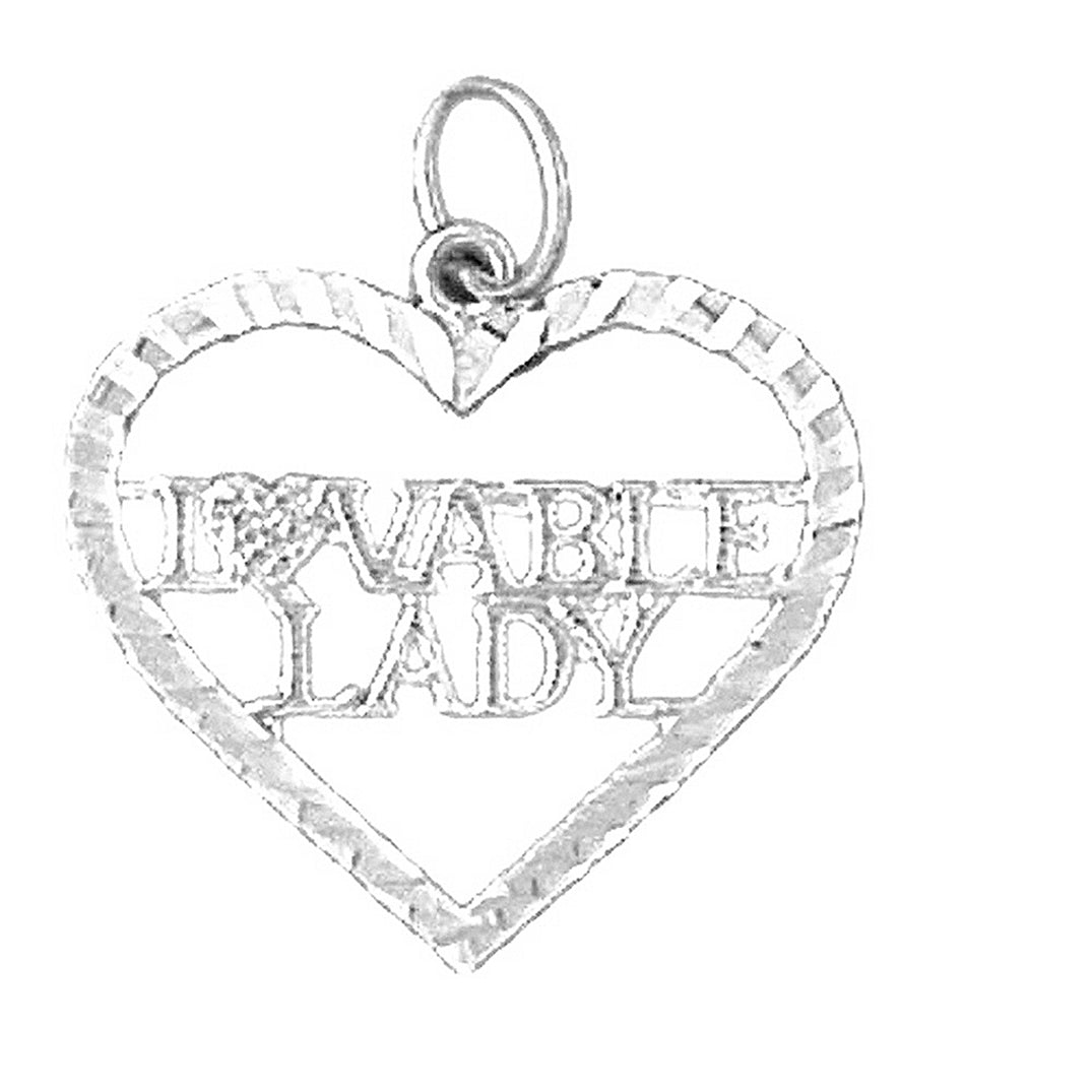 Sterling Silver Saying Pendant