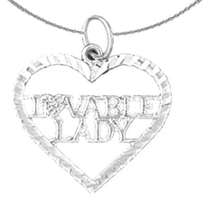 Sterling Silver Saying Pendant (Rhodium or Yellow Gold-plated)