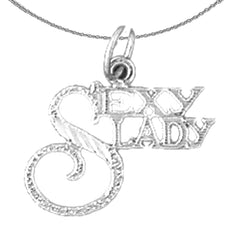 Sterling Silver Saying Pendant (Rhodium or Yellow Gold-plated)
