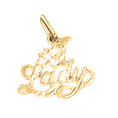 Yellow Gold-plated Silver Saying Pendant