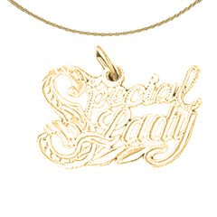 Sterling Silver Saying Pendant (Rhodium or Yellow Gold-plated)
