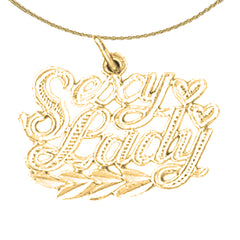 Sterling Silver Saying Pendant (Rhodium or Yellow Gold-plated)