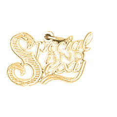 Yellow Gold-plated Silver Saying Pendant