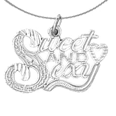 Sterling Silver Saying Pendant (Rhodium or Yellow Gold-plated)