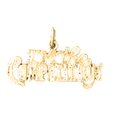 Yellow Gold-plated Silver Saying Pendant