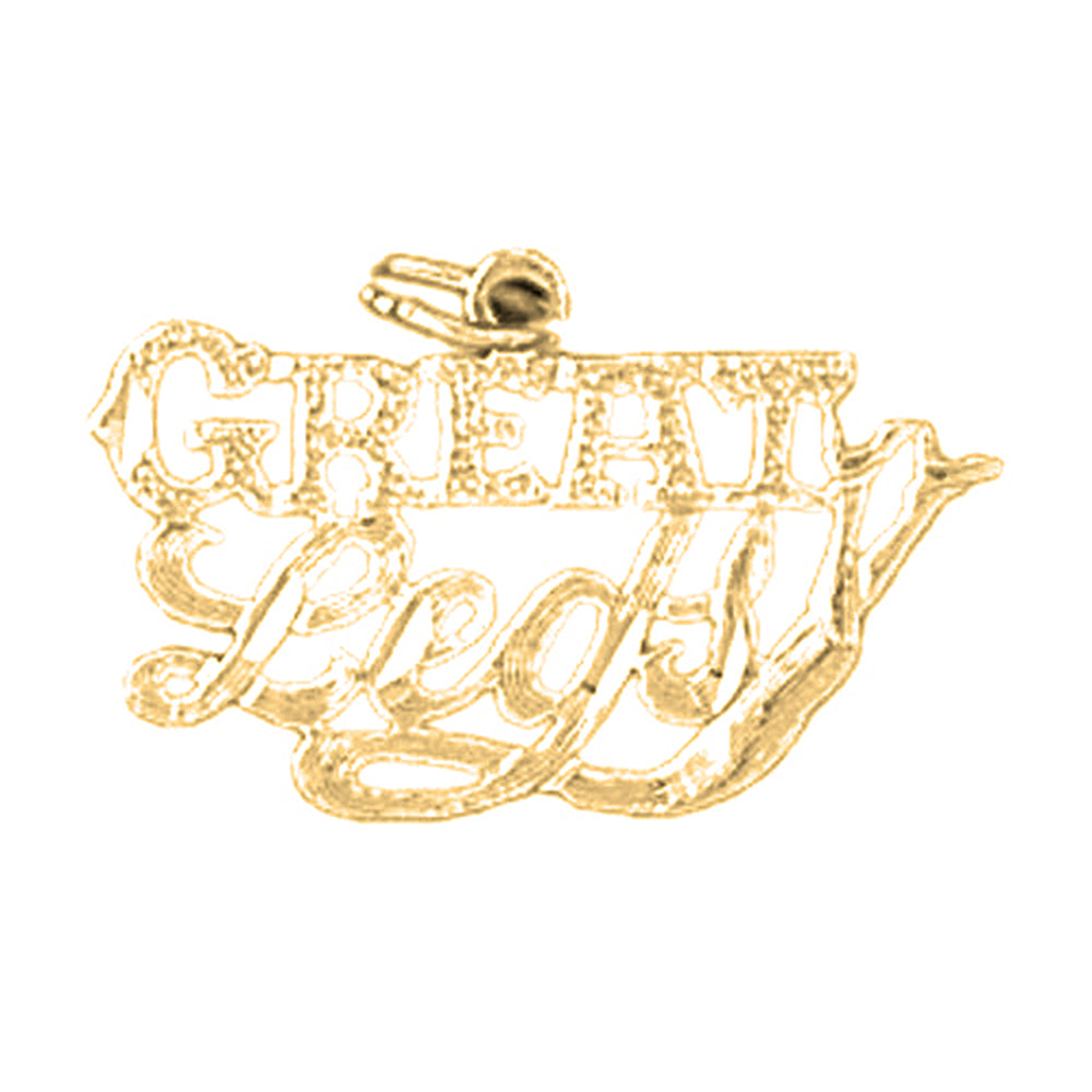 Yellow Gold-plated Silver Saying Pendant