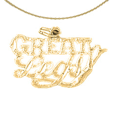 Sterling Silver Saying Pendant (Rhodium or Yellow Gold-plated)