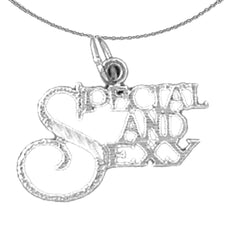 Sterling Silver Saying Pendant (Rhodium or Yellow Gold-plated)