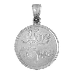 Sterling Silver I Love You Pendant