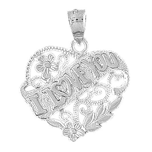 Sterling Silver I Love You Pendant