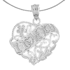 Sterling Silver I Love You Pendant (Rhodium or Yellow Gold-plated)