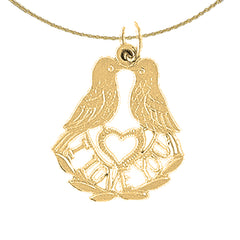 Sterling Silver I Love You Pendant (Rhodium or Yellow Gold-plated)