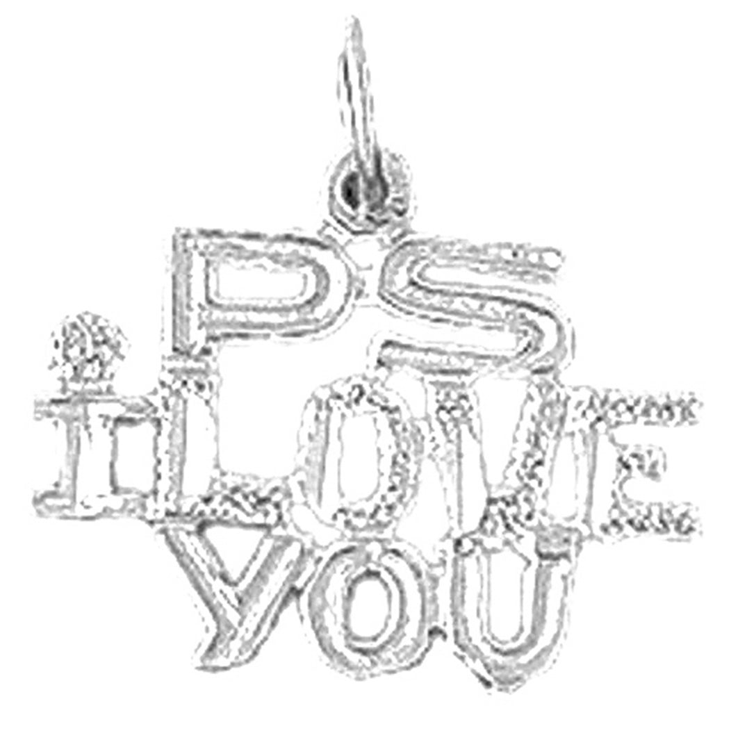 Sterling Silver Ps I Love You Pendant
