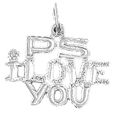 Sterling Silver Ps I Love You Pendant