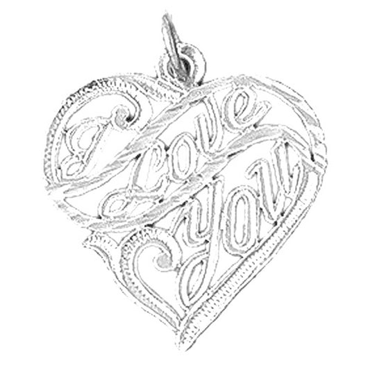 Sterling Silver I Love You Pendant