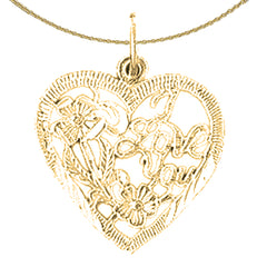 Sterling Silver I Love You Pendant (Rhodium or Yellow Gold-plated)