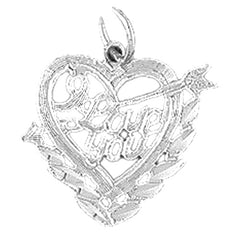 Sterling Silver I Love You Pendant