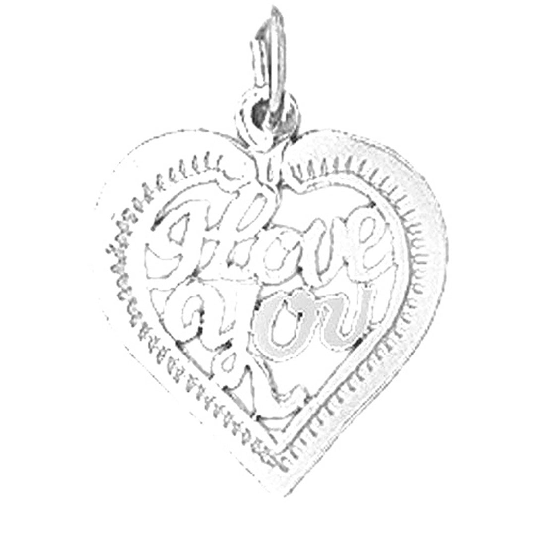 Sterling Silver I Love You Pendant
