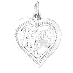 Sterling Silver I Love You Pendant