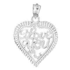 Sterling Silver I Love You Pendant
