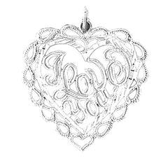 Sterling Silver I Love You Pendant