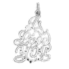 Sterling Silver I Love You Pendant