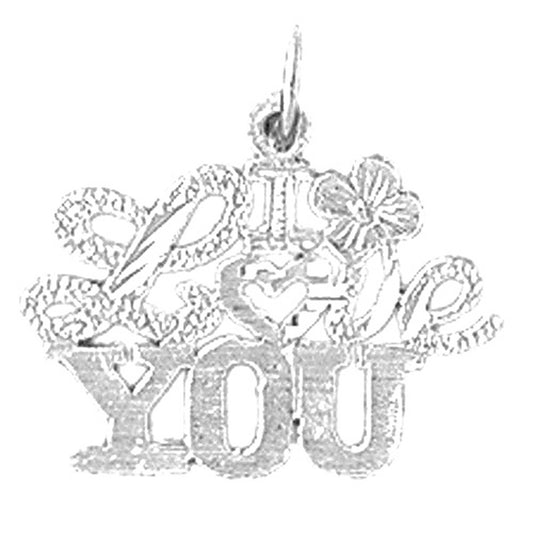 Sterling Silver I Love You Pendant