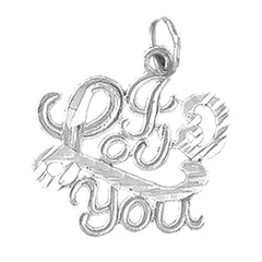 Sterling Silver I Love You Pendant