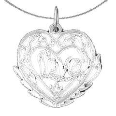 Colgante Love de plata de ley (bañado en rodio o oro amarillo)