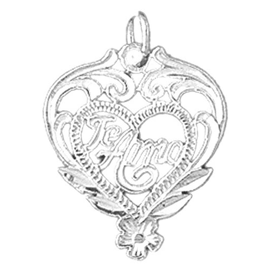 Sterling Silver Te Amo Pendant