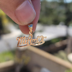 Colgante Mi Amor de plata de ley (bañado en rodio o oro amarillo)