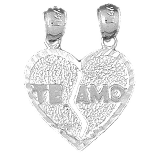 Sterling Silver Te Amo Pendant