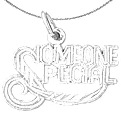 Sterling Silver Someone Special Pendant (Rhodium or Yellow Gold-plated)