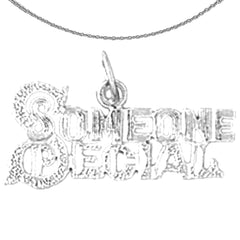 Sterling Silver Someone Special Pendant (Rhodium or Yellow Gold-plated)