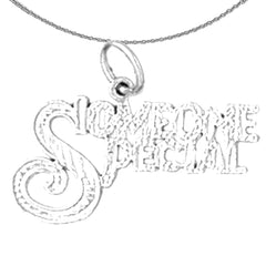 Sterling Silver Someone Special Pendant (Rhodium or Yellow Gold-plated)