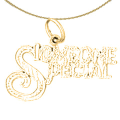 Sterling Silver Someone Special Pendant (Rhodium or Yellow Gold-plated)