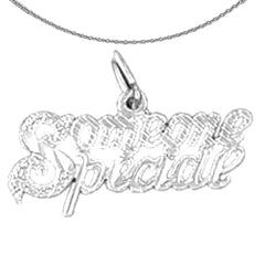 Sterling Silver Someone Special Pendant (Rhodium or Yellow Gold-plated)