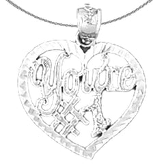 Sterling Silver You're #1 Pendant (Rhodium or Yellow Gold-plated)