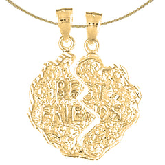 Colgante con frase en plata de ley (chapado en rodio o oro amarillo)