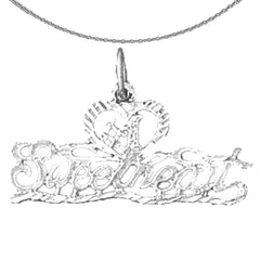 Sterling Silver Saying Pendant (Rhodium or Yellow Gold-plated)