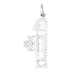 Sterling Silver Saying Pendant