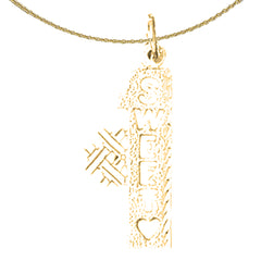 Sterling Silver Saying Pendant (Rhodium or Yellow Gold-plated)