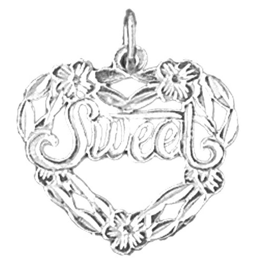 Sterling Silver Saying Pendant